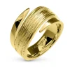 Triangel Ring Strandcores double-cut si/goldplattiert