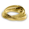 Triangel Ring Strandcores 3-fach Silber Feinvergoldung Gelbgold