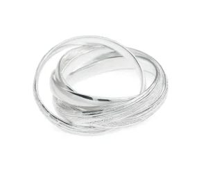 Triangel Ring Strandcores 5-fach Silber hell