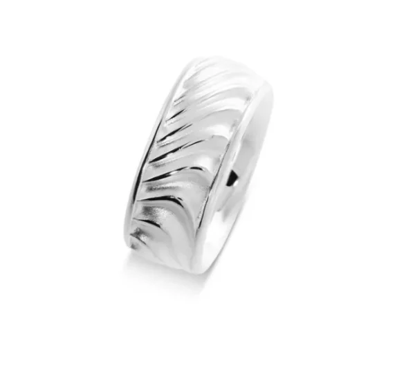 Triangel Ring Waves 8 mm Silber