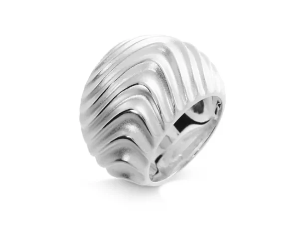 Triangel Ring Waves 18 mm Silber