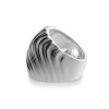 Triangel Ring Waves 24mm Silber