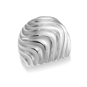 Triangel Ring Waves 24mm Silber